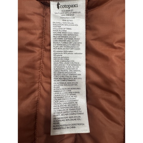 Cotopaxi Fuego Down Vest Women's Red Cream Green Pink Puffer Insulated Size WS - Picture 6 of 9